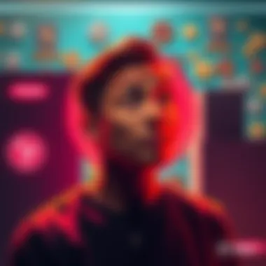 A person considering cashing out their Tron cryptocurrency to buy collectible boxes, with a visual of Tron coins and collectible boxes in the background.