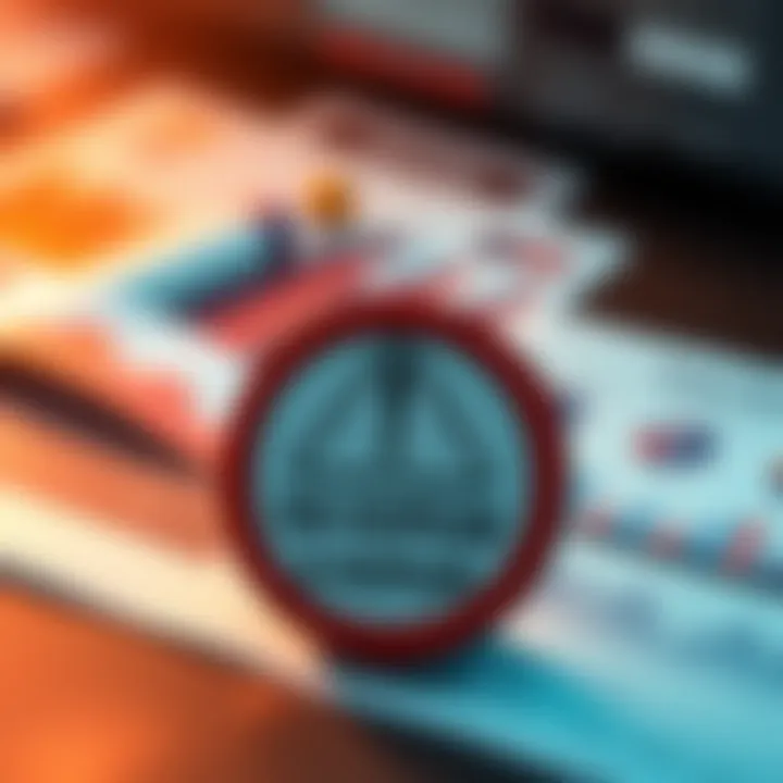 Caution sign next to financial charts and graphs, warning about risky investments