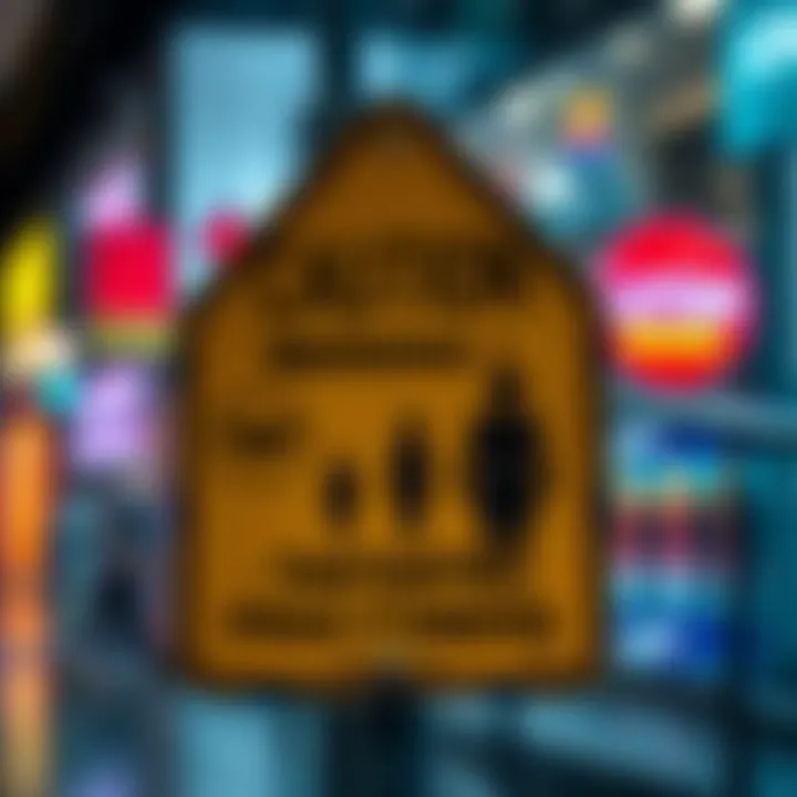 Caution Sign for Tantric Practitioners A caution sign highlighting the warning against Tantric practitioners, with symbols representing women and LGBTQ+ individuals in Birmingham.