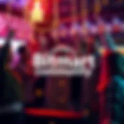 A group of people celebrating the 8th anniversary of the Bitmart community with cheers and decorations, showcasing friendship and excitement.