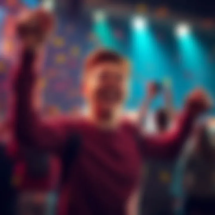 Individual celebrating their achievement of moving from tier 150 to 220, expressing excitement and motivation.