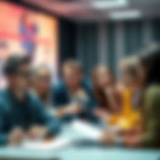 A group of people discussing censorship issues on user boards with expressions of concern