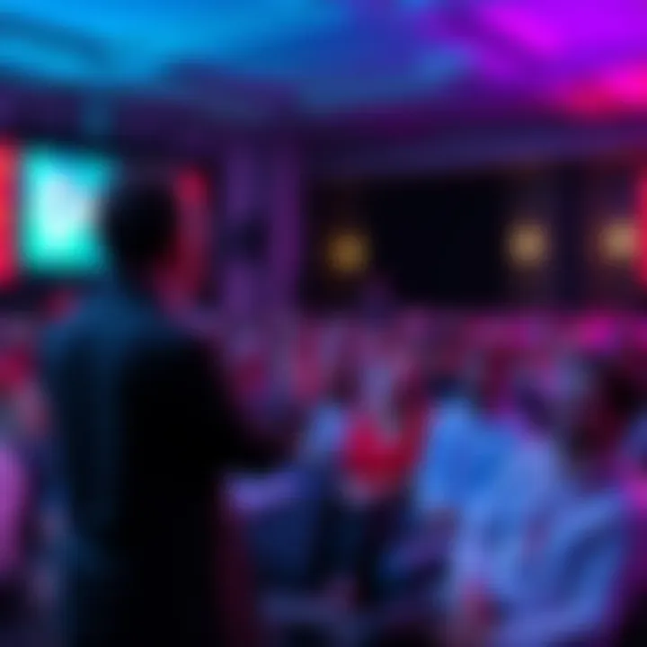 Cfan Speech Highlights A speaker at the Cfan event sharing important messages with an engaged audience