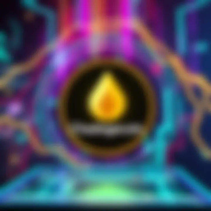 A vibrant graphic featuring the Chadogecoin logo set against a futuristic digital backdrop, symbolizing its rise in the cryptocurrency market.