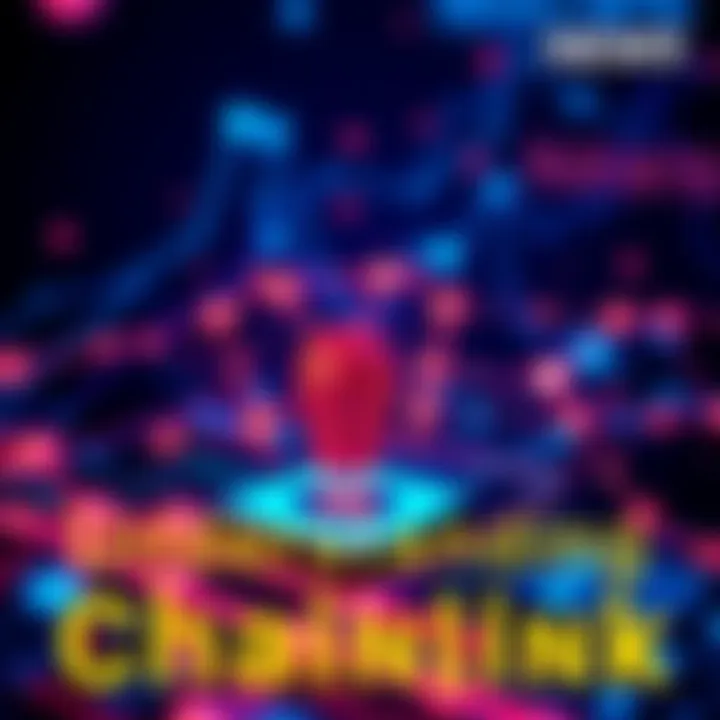 Visual representation of Chainlink connecting smart contracts with real-world data.