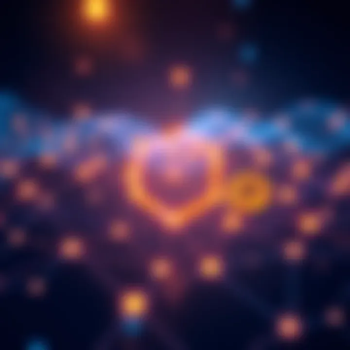 Illustration showing Chainlink's CCIP technology connecting assets in a digital network, representing cross-chain transfers for Monad users.