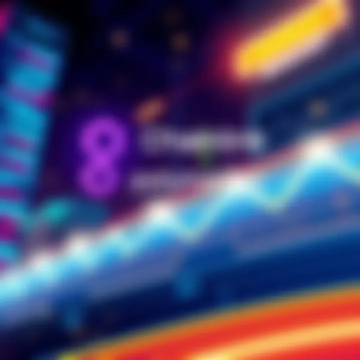 Illustration showing Chainlink logo and Polymarket platform with a fast-moving crypto market theme