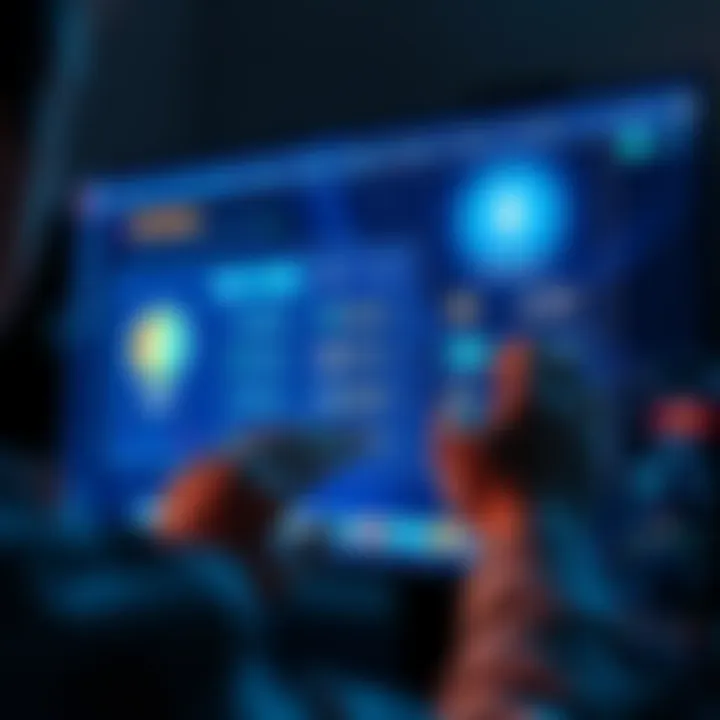 A person adjusting settings on a computer screen to change cryptocurrency display from GBP to USD, showing Bitcoin and Ethereum values in USD.