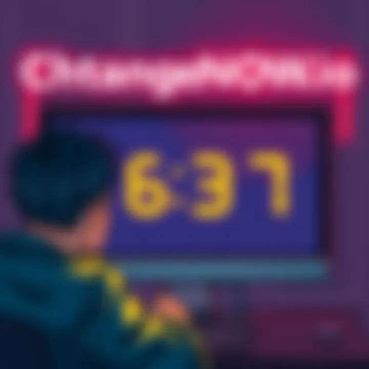 An illustration showing a frustrated person looking at a computer screen displaying a Bitcoin symbol and a countdown timer set to 627 days, symbolizing the alleged theft of Bitcoin by ChangeNOW.io.