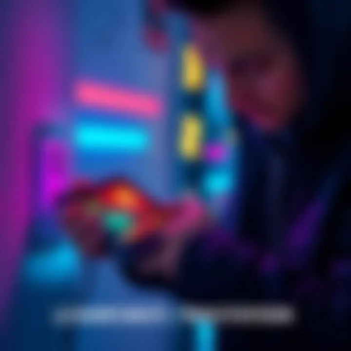 A person troubleshooting the charging issue of a Ledger Nano X, connecting it to a power source while examining the device.