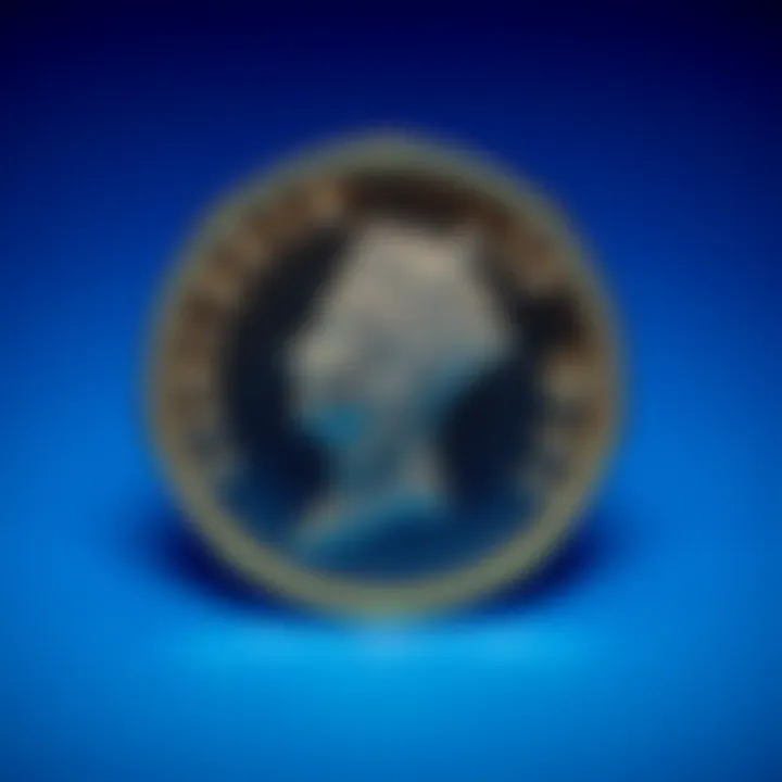 A close-up of a Charles III coin, showing his royal portrait and Canadian symbols, placed on a blue background.