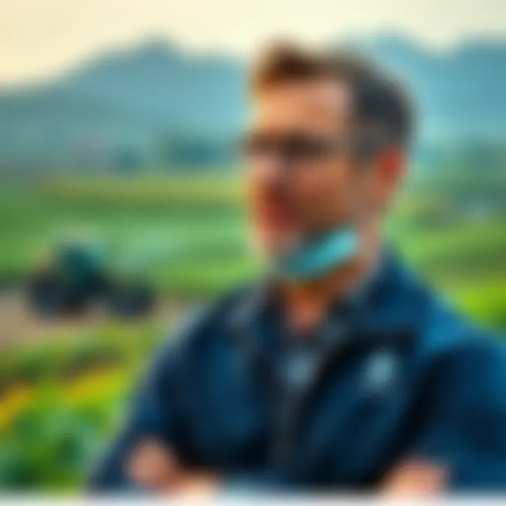 Charles speaking in an interview about entrepreneurship and Ethereum controversies, with a farming backdrop.