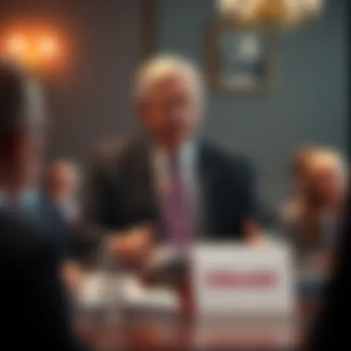 Charles announcing his resignation as president of HBARF in a formal setting