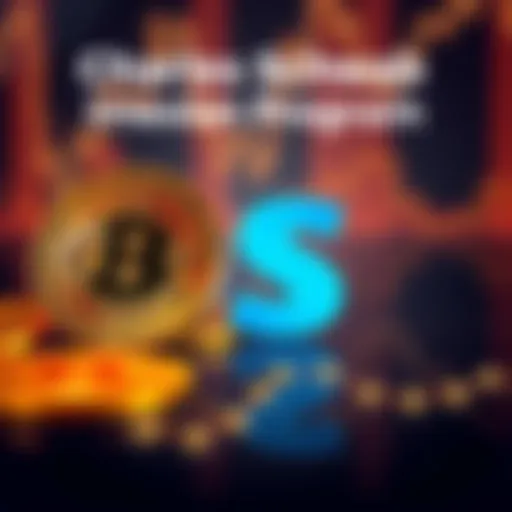 A graphic showing Bitcoin symbols alongside the Charles Schwab logo, representing the new investment opportunity for Americans.