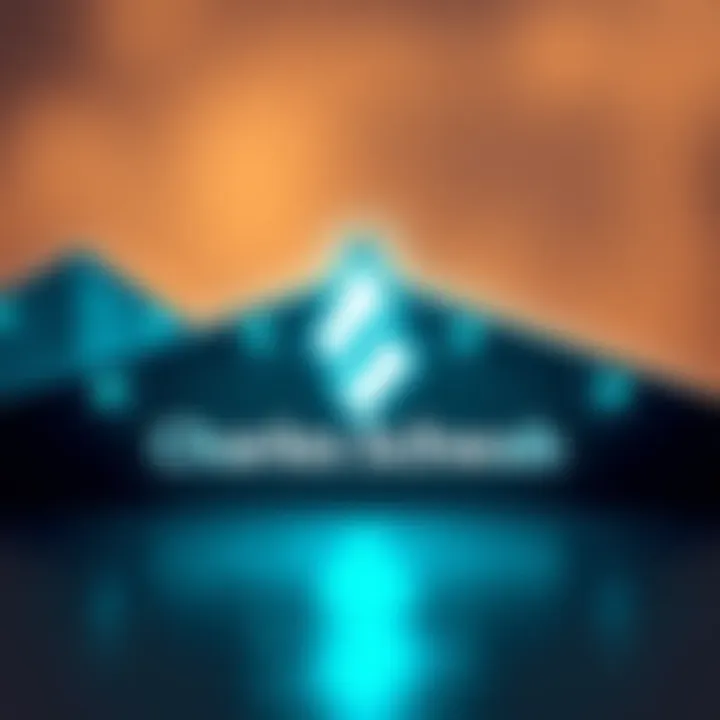 Charles Schwab's logo with Avalanche logo, representing the new addition of AVAX to its crypto offerings