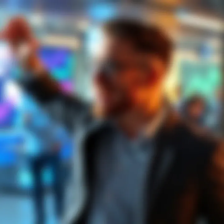 Charlie celebrating his new position at LitVM, with excited investors in the background