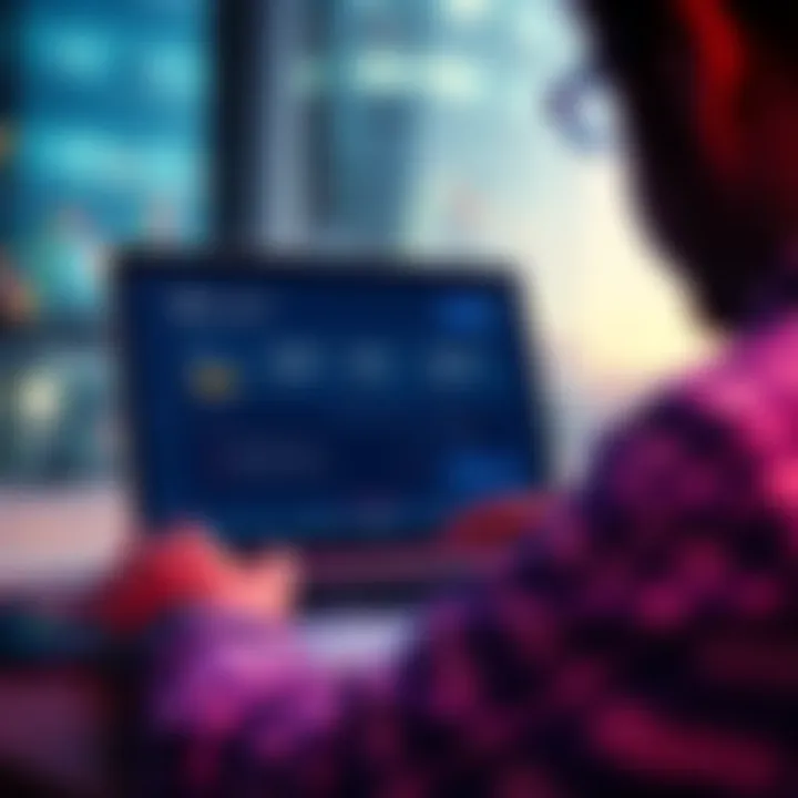 A person looking at a laptop screen displaying the SecondFi platform with Cardano security alerts.