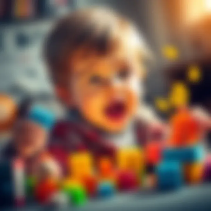 Child Learning About Bitcoin A young child excitedly learning about Bitcoin using colorful blocks and drawings.