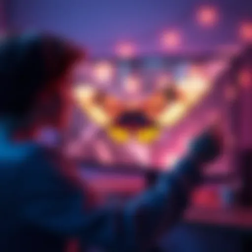 A laid-back YouTuber streaming daily with a captivating moth PNG graphic on the screen, creating a welcoming vibe for viewers.