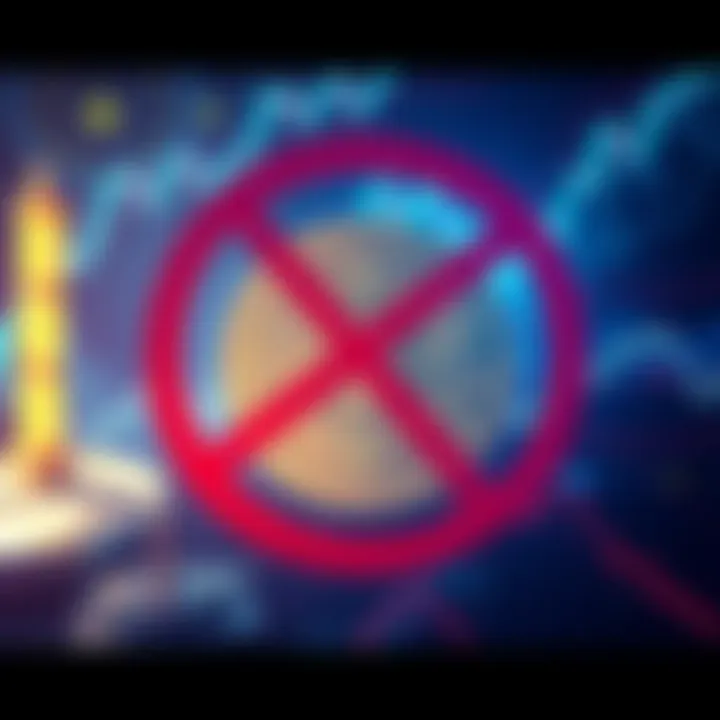 A graphic showing a Bitcoin symbol with a red prohibition sign over it, representing China's ban on crypto.