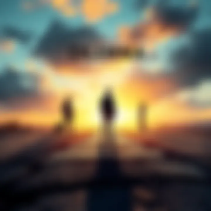 A person standing at a crossroads, contemplating multiple paths ahead, symbolizing choices in life.