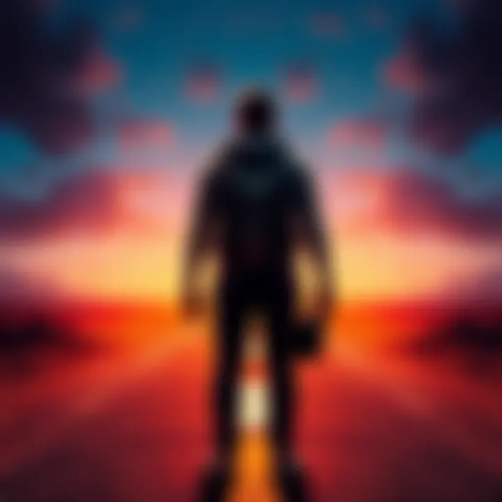 A person standing at a crossroads, pondering different paths ahead, symbolizing choices in life.