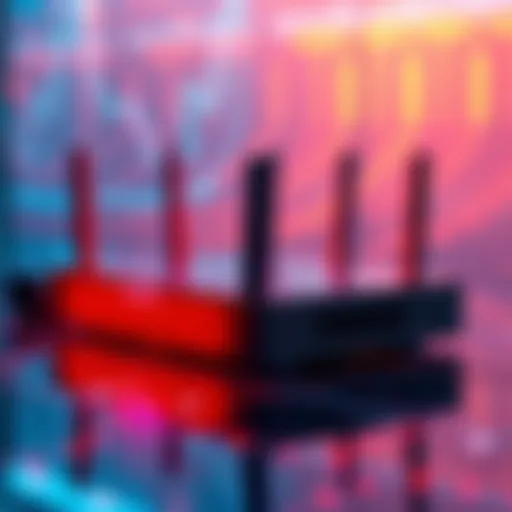 A futuristic Cisco router representing advanced technology and connectivity