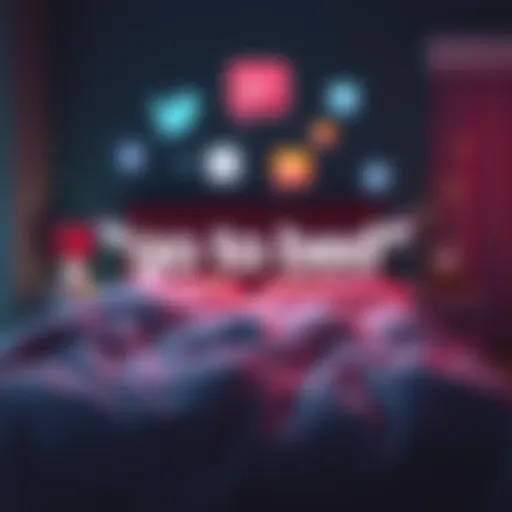 A graphic showing the phrase 'go to bed' with social media icons around it, symbolizing its popularity in online conversations.