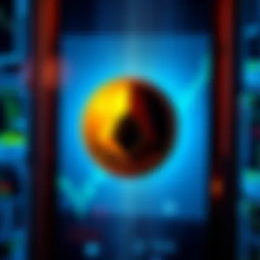 A close-up of the Cloakcoin logo displayed on a digital screen, symbolizing privacy and secure transactions.