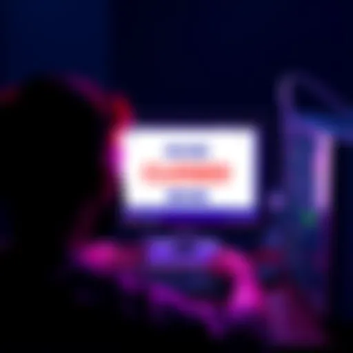 A frustrated person staring at a computer screen showing a closed account notice after ID verification