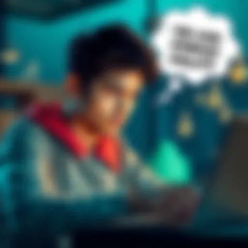 A person looking confused while checking their cloud storage rewards on a laptop, with a thought bubble showing cloud points losing value.