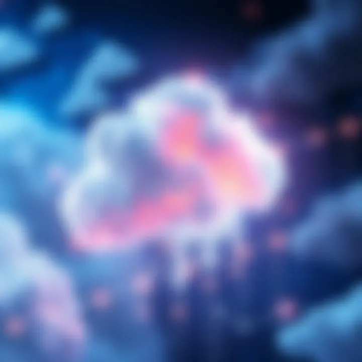Cloud Technology Progress A visual representation of cloud technology showcasing its application in government initiatives and projects related to ICP.