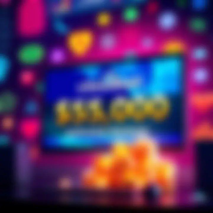 A vibrant graphic showing a $5,000 welcome bonus with a background of online betting icons and a computer screen displaying Cloudbet's platform.