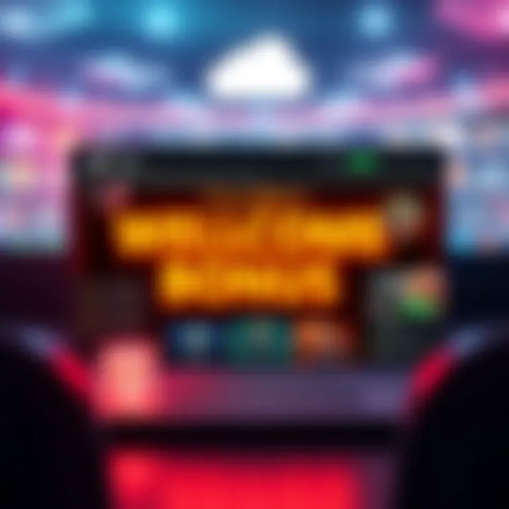 A graphic showcasing the Cloudbet platform with a focus on the WELCOME bonus, featuring betting options and immediate reward highlights.