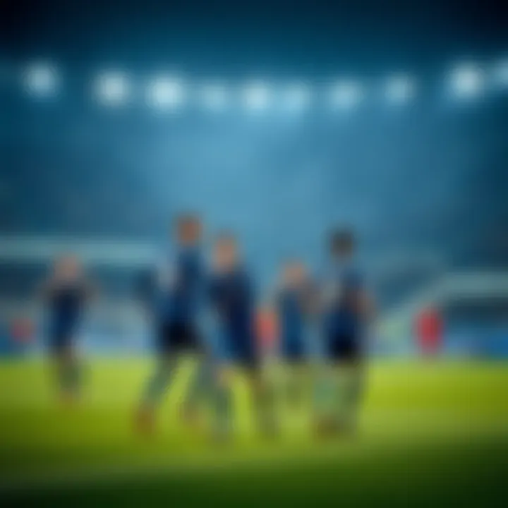 Club Brugge Team in Action Club Brugge players on the field during a match, with fans cheering in the background.