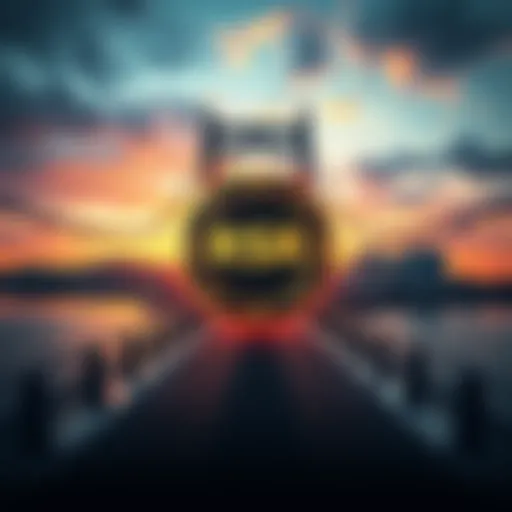 Graphic showing CMC20 coin symbol with a bridge leading to RSR and a sign for 20% APR