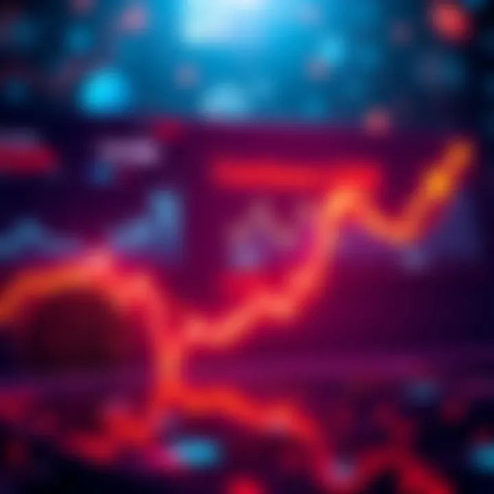 Graph showing Coinbase's financial losses with a downward trend, reflecting $900 million losses in Q4 2025