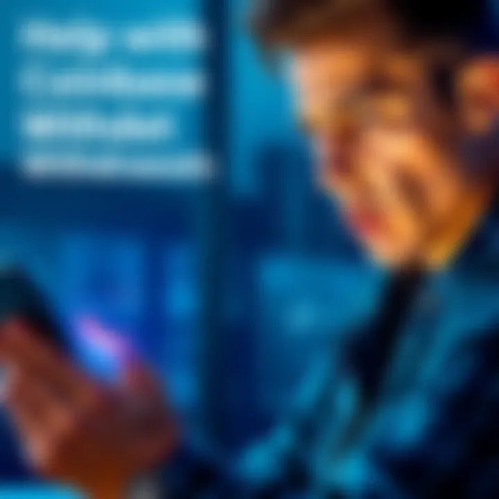 Person using a smartphone to withdraw crypto from Coinbase Wallet with a concerned expression