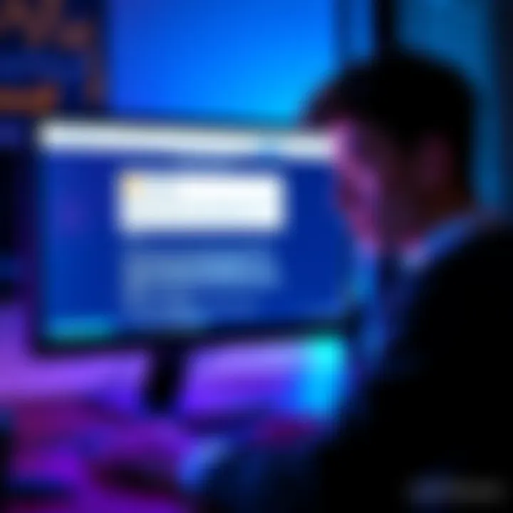 Email from Coinbase about account inactivity A computer screen displaying an email notification from Coinbase regarding an inactive account, with a worried user looking at it