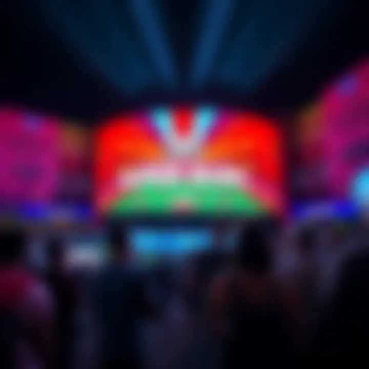 Coinbase Super Bowl Ad at Vegas Sphere Crowd enjoying Coinbase's vibrant Super Bowl advertisement displayed on the large screen of the Vegas Sphere.