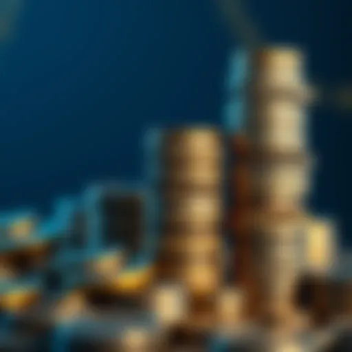 A series of coins gradually stacking to represent small investments growing over time.