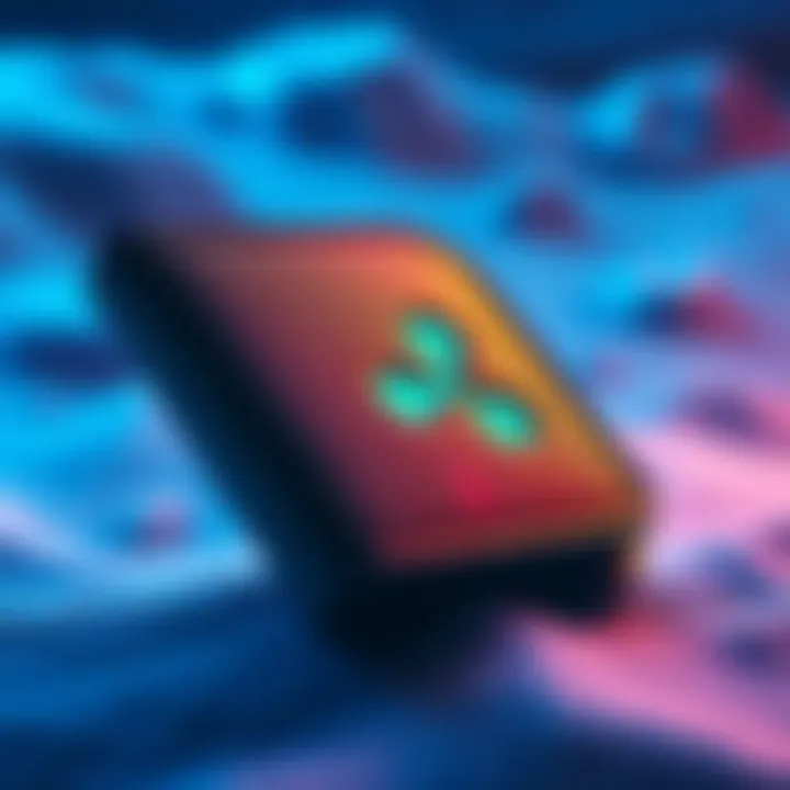 A secure cold wallet device used for storing XRP cryptocurrency safely.