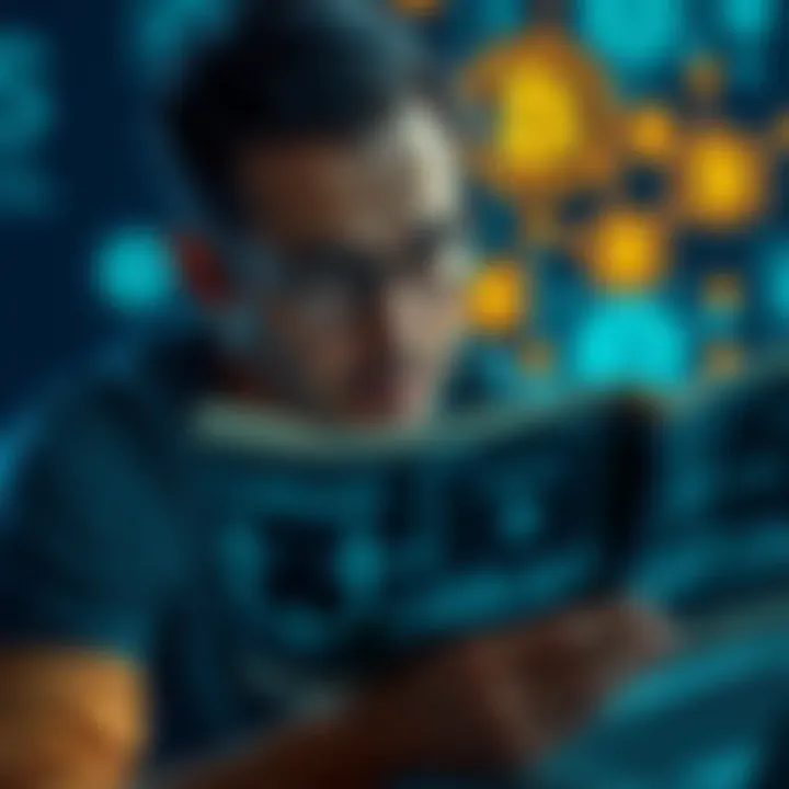 Coldcard Retirement Jokes A person looking concerned while reading security headlines about Coldcard, with crypto symbols in the background.