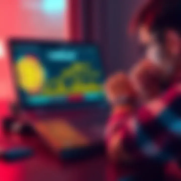 A Coldcard wallet on a table with a worried person looking at a laptop screen showing loss of Bitcoin.