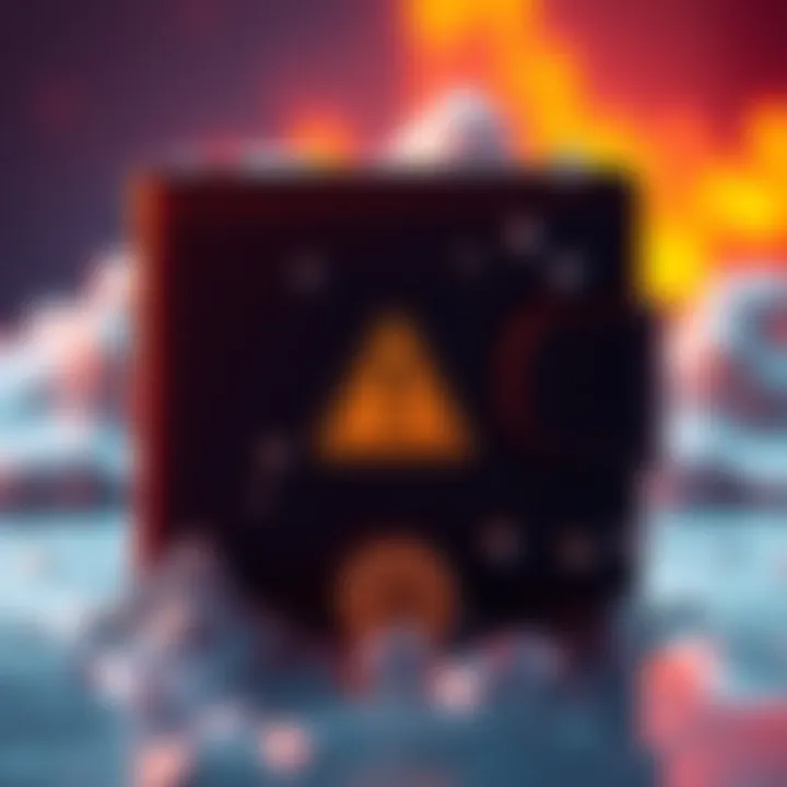 Coldcard Mk4 wallet with a warning symbol indicating entropy issues and potential Bitcoin theft