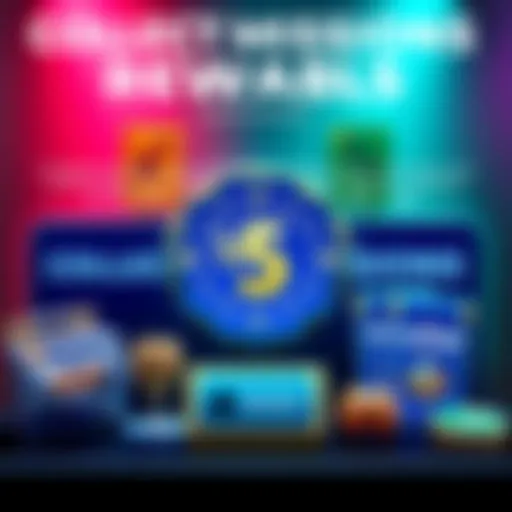 A graphic showing various club collections and player packs with a $5 voucher symbol, highlighting the rewards from collect missions.