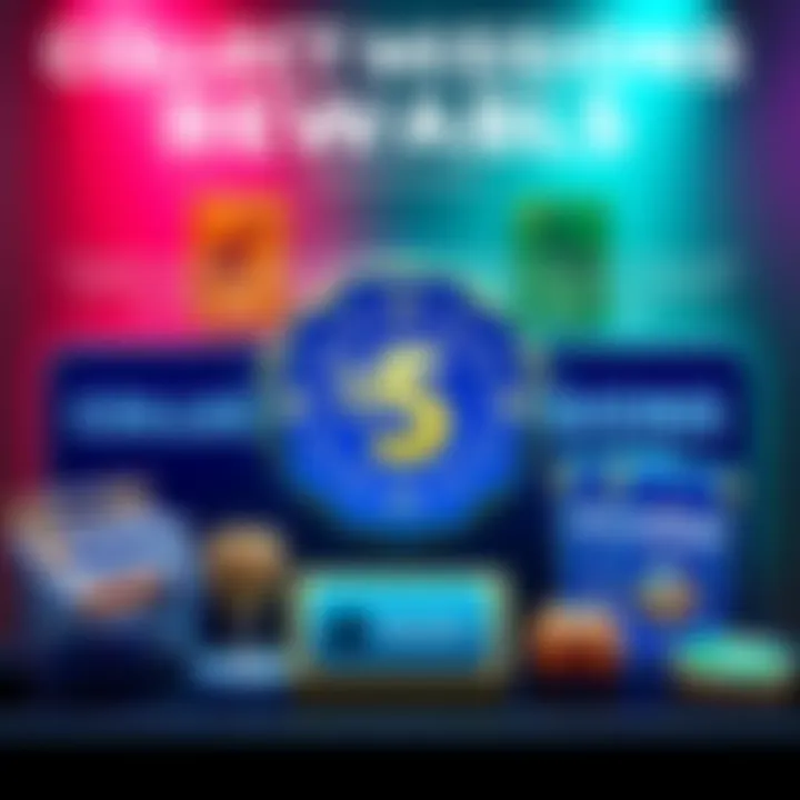 A graphic showing various club collections and player packs with a $5 voucher symbol, highlighting the rewards from collect missions.