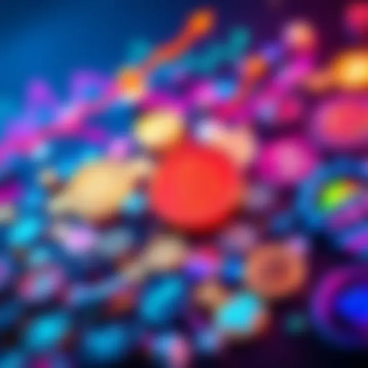 A vibrant graphic showing various altcoins with symbols and arrows indicating growth potential, reflecting the upcoming cryptocurrency bull run.