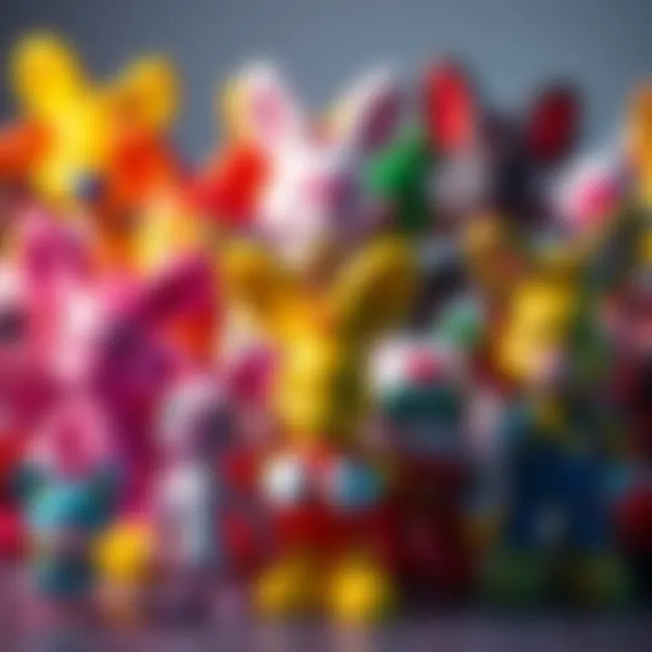 A vibrant display of different Munnies characters showcasing a variety of designs and colors, representing a new NFT collection.