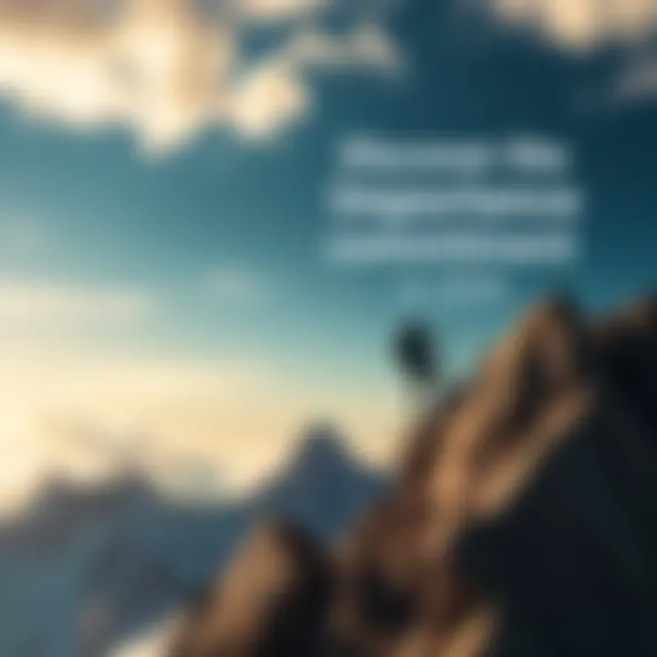 A person climbing a mountain, symbolizing dedication and commitment to achieving success.